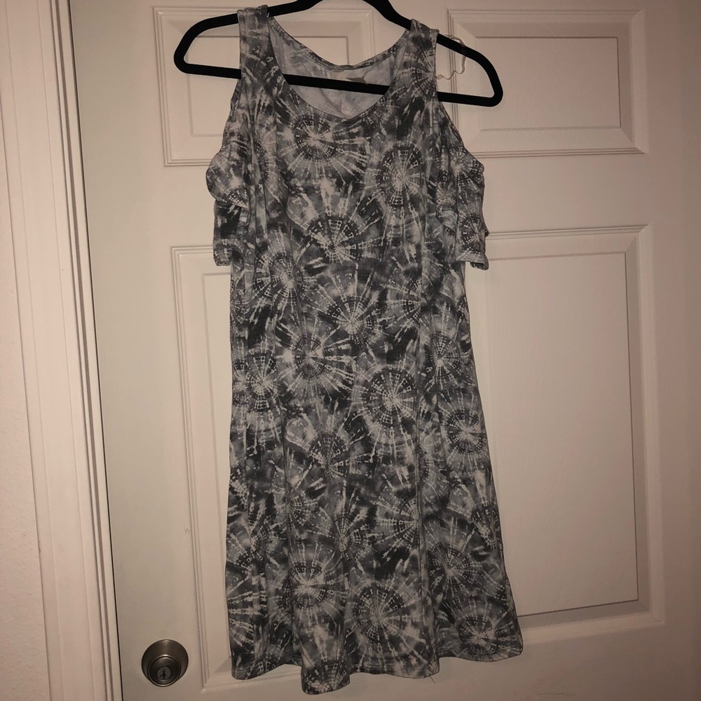 Tye Dye open shoulder dress